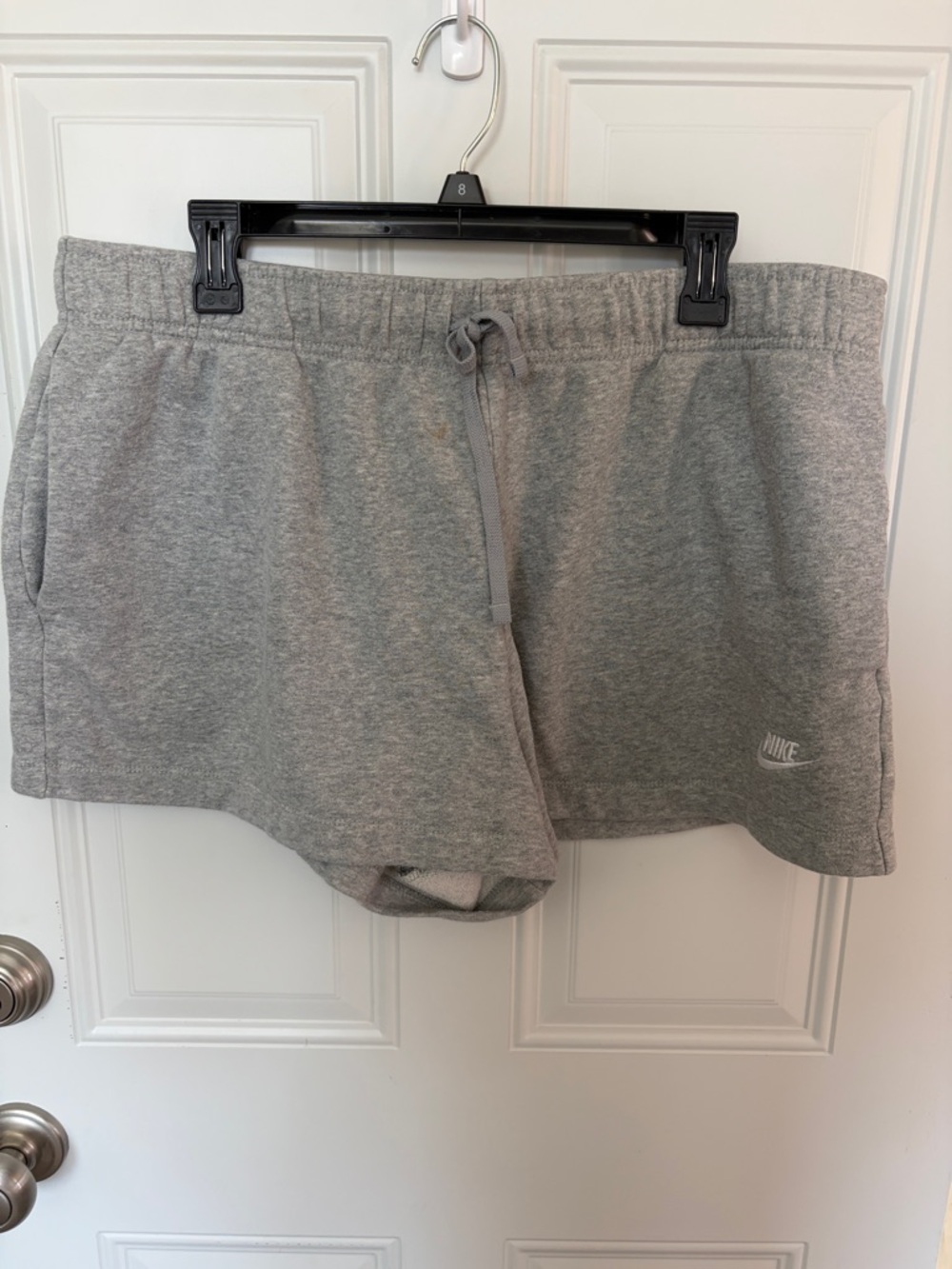 Nike Women's Light Heather Gray Athletic Drawstring Shorts